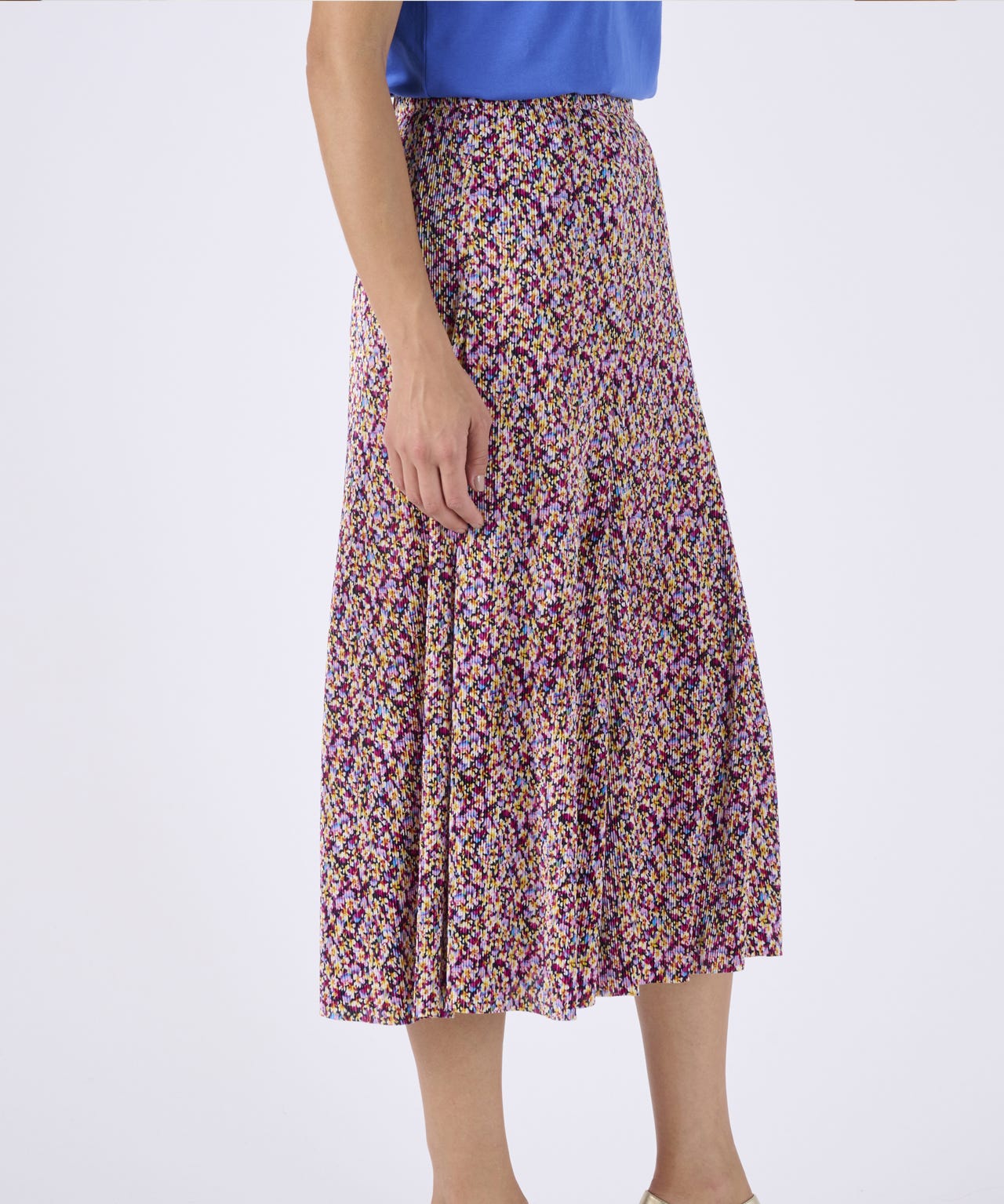 Pull-on Pleated Skirt 