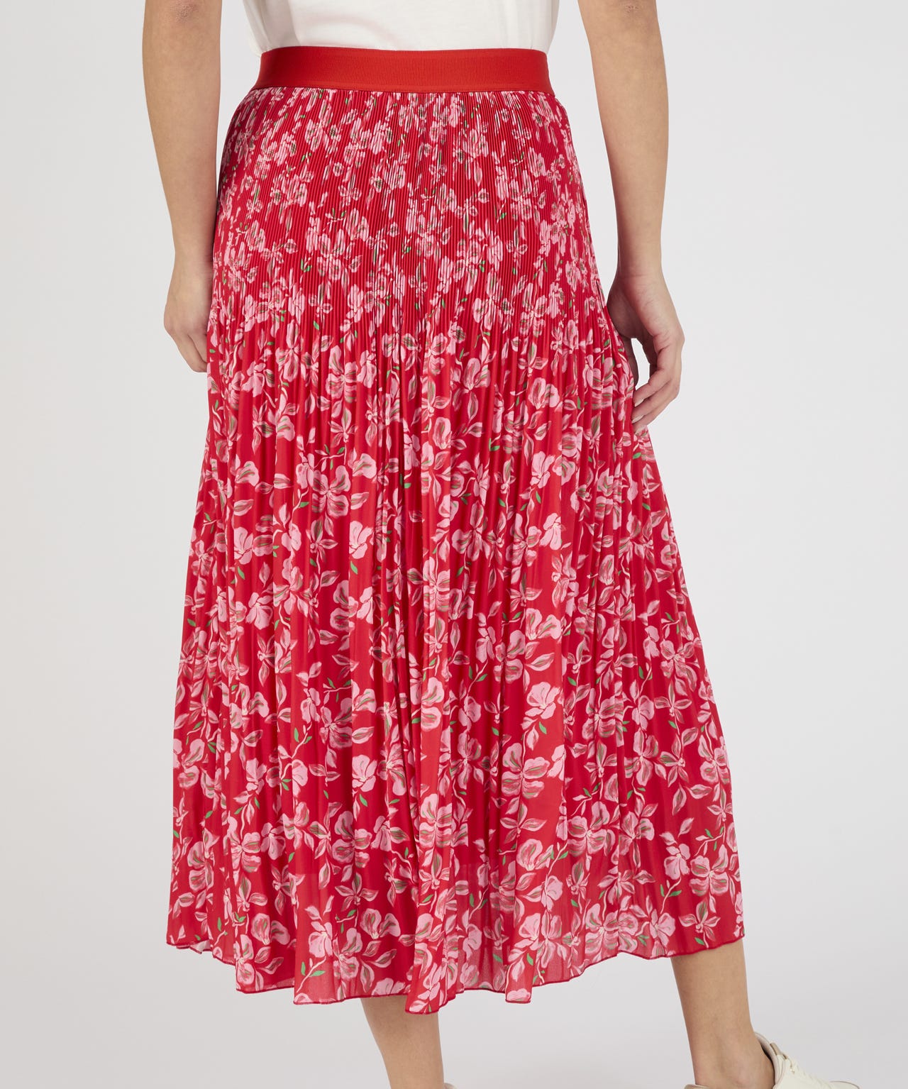 Pleated Print Skirt 