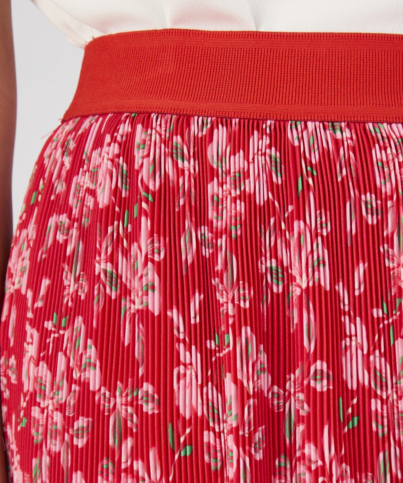 Pleated Print Skirt 