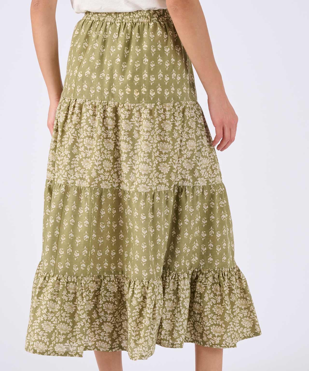 Print Tiered Skirt 