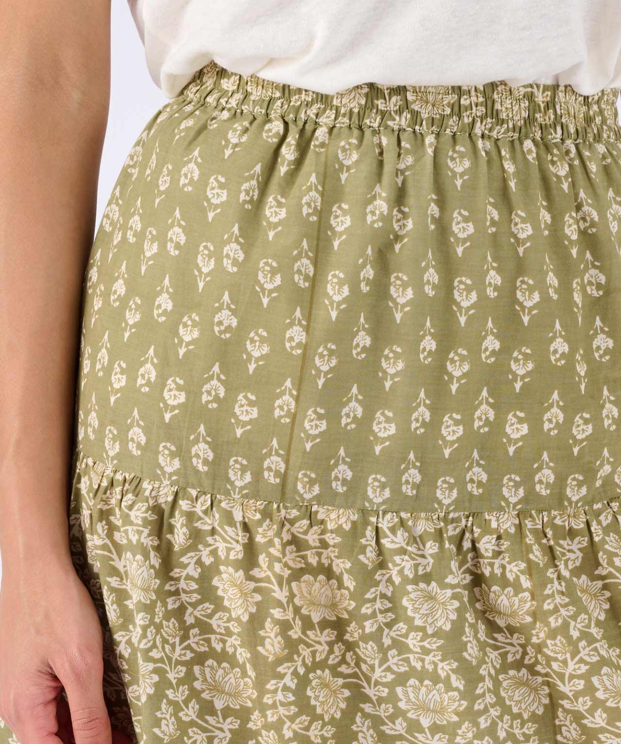 Print Tiered Skirt 