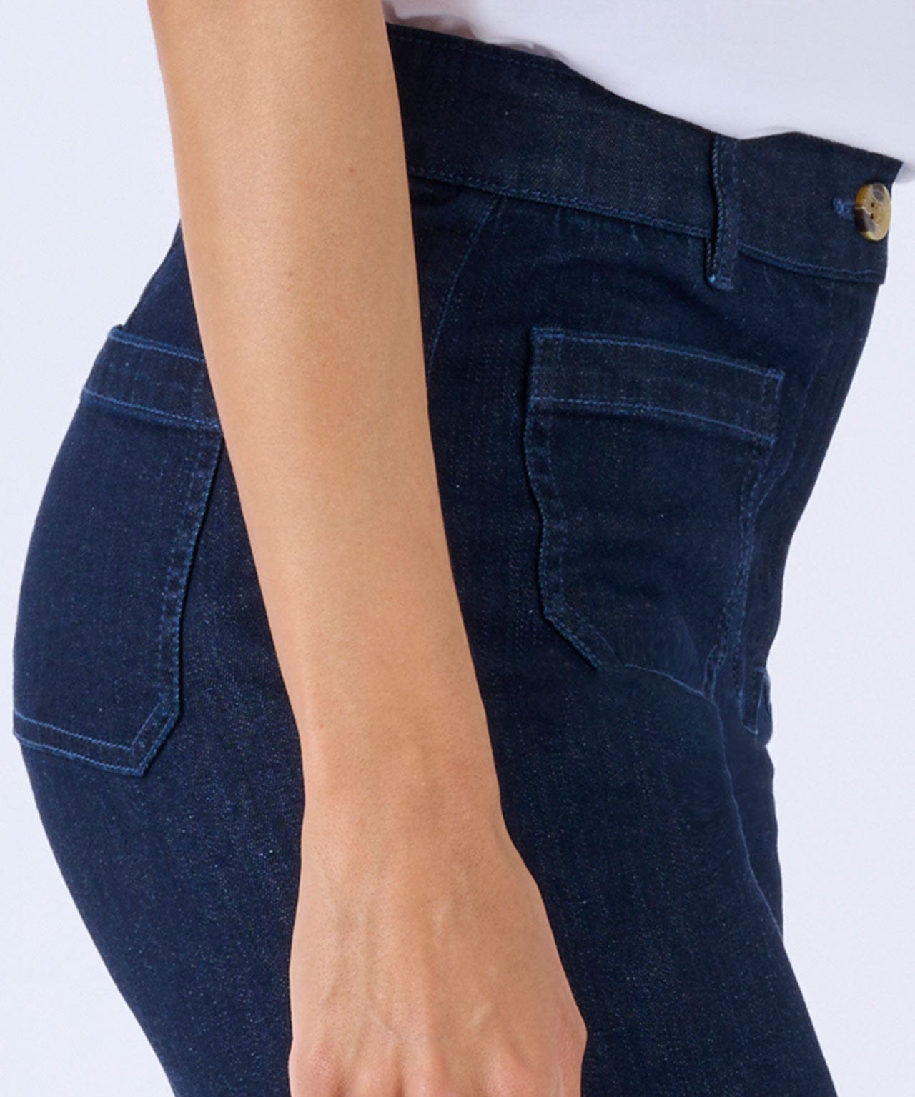 Wide Leg Denim Trousers