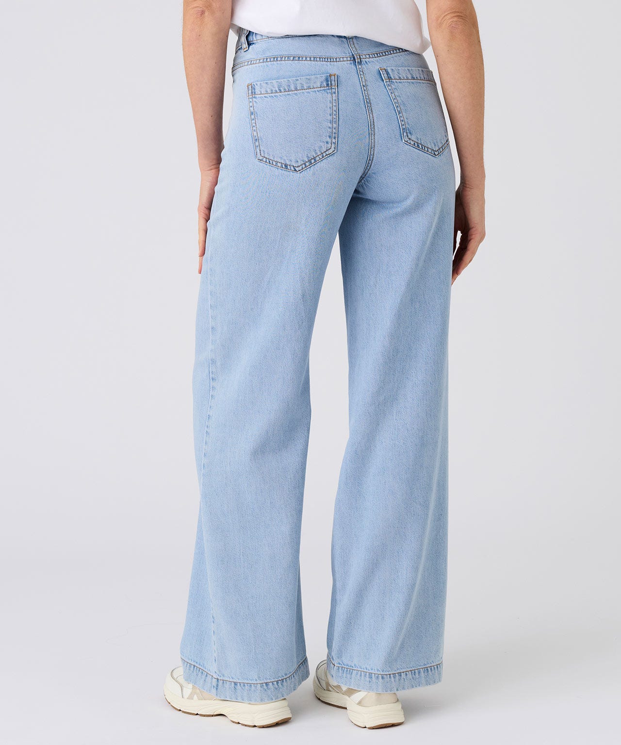 Wide Leg Denim Trousers 