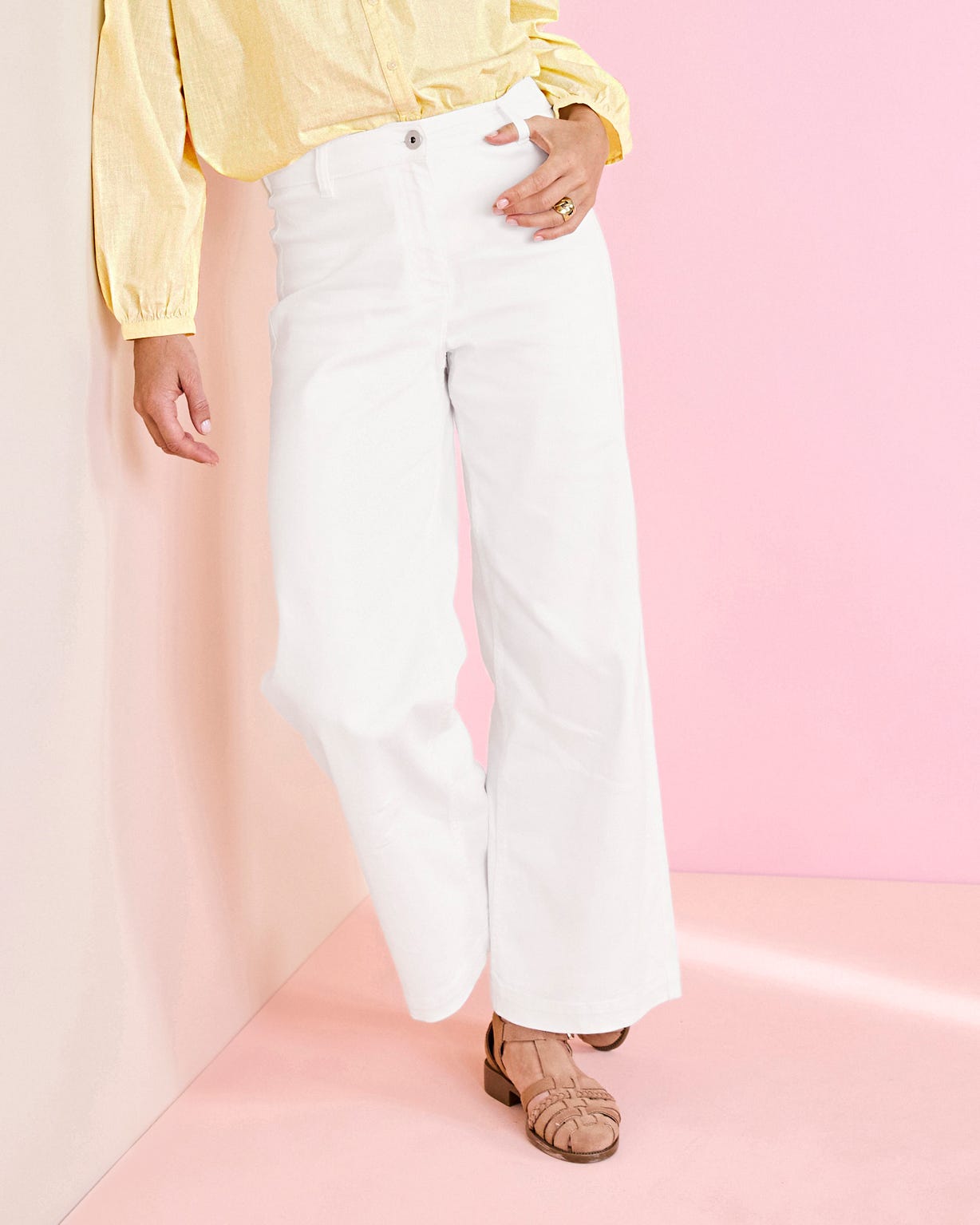Wide leg 7/8 trouser