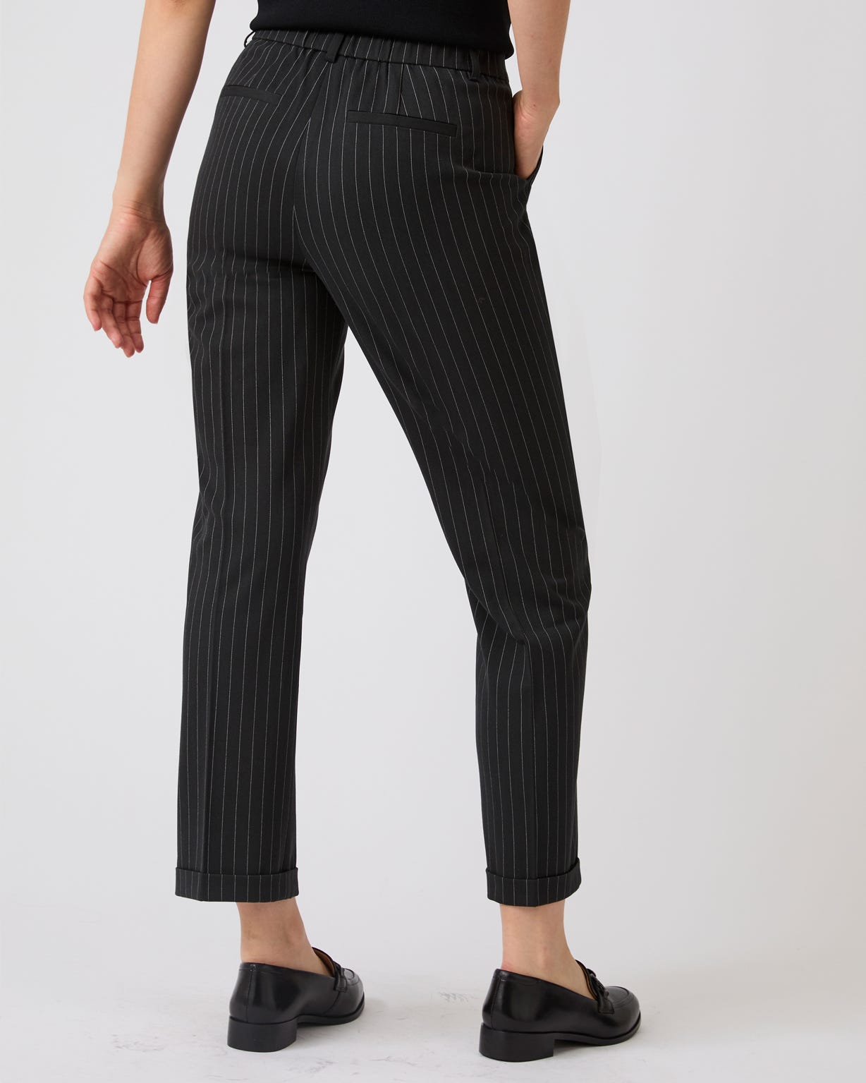 Ankle Length Turn Up Trousers 
