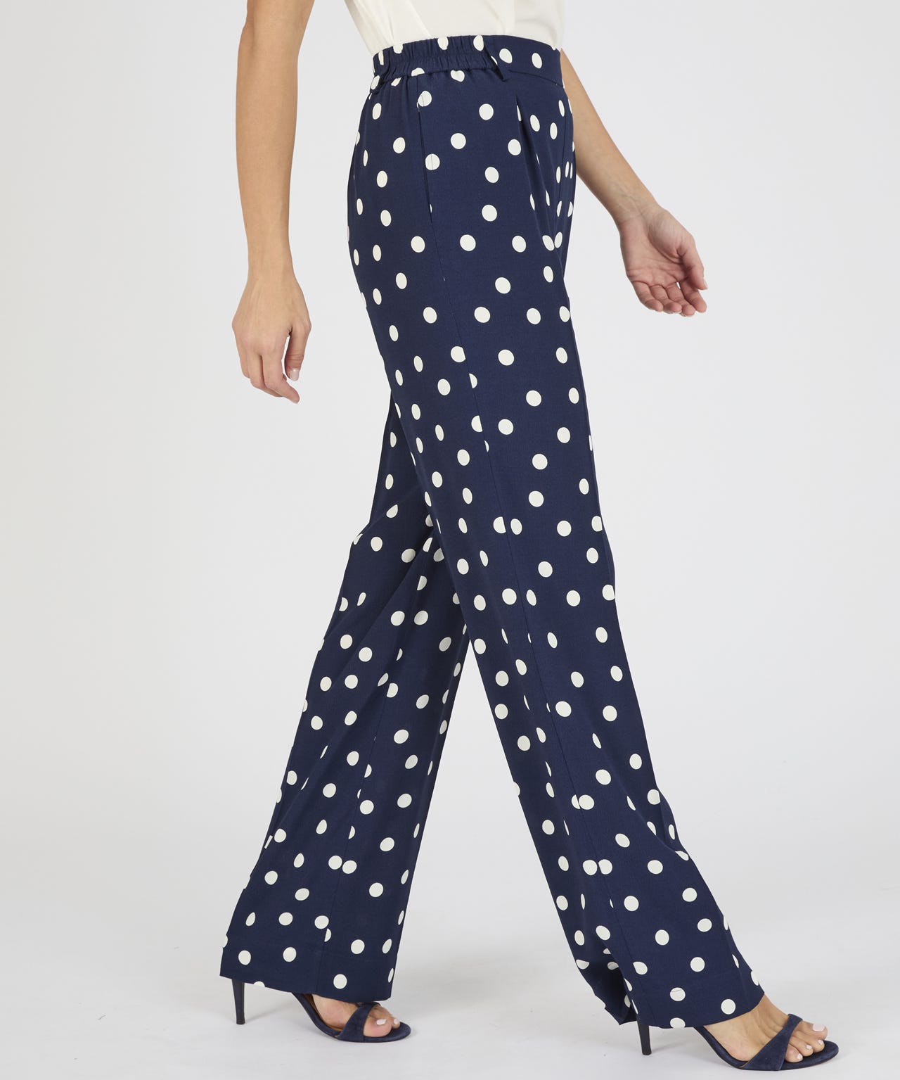 Polka Dot Wide-leg Trousers 