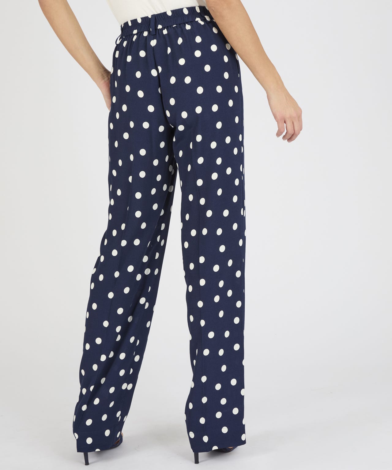 Polka Dot Wide-leg Trousers 