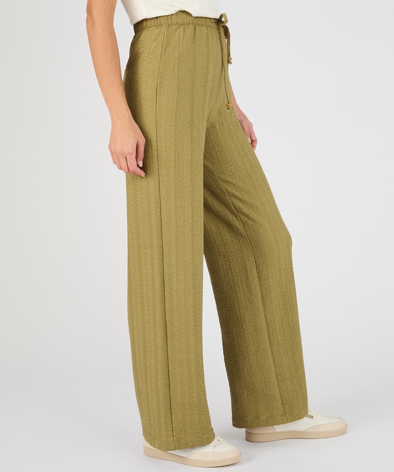 Textured Pull-on Trousers 