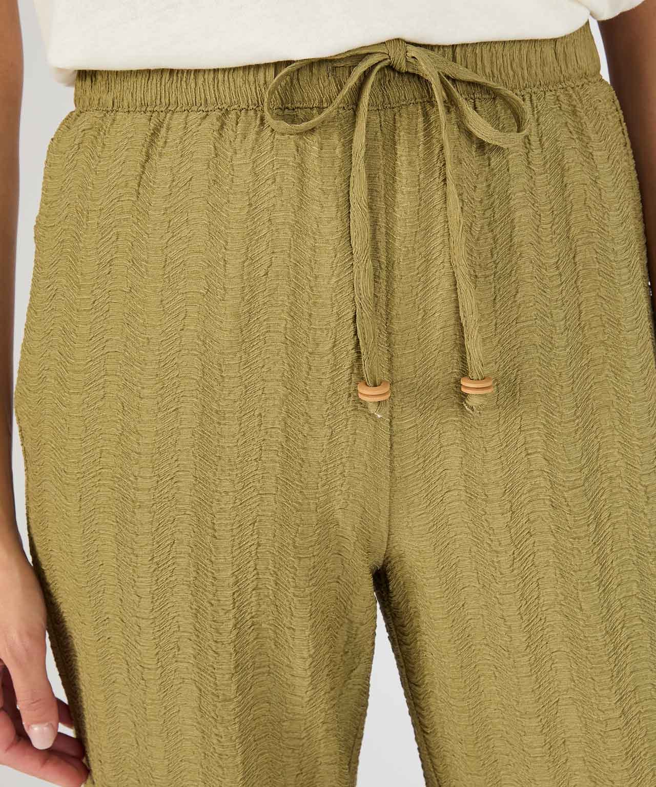 Textured Pull-on Trousers 