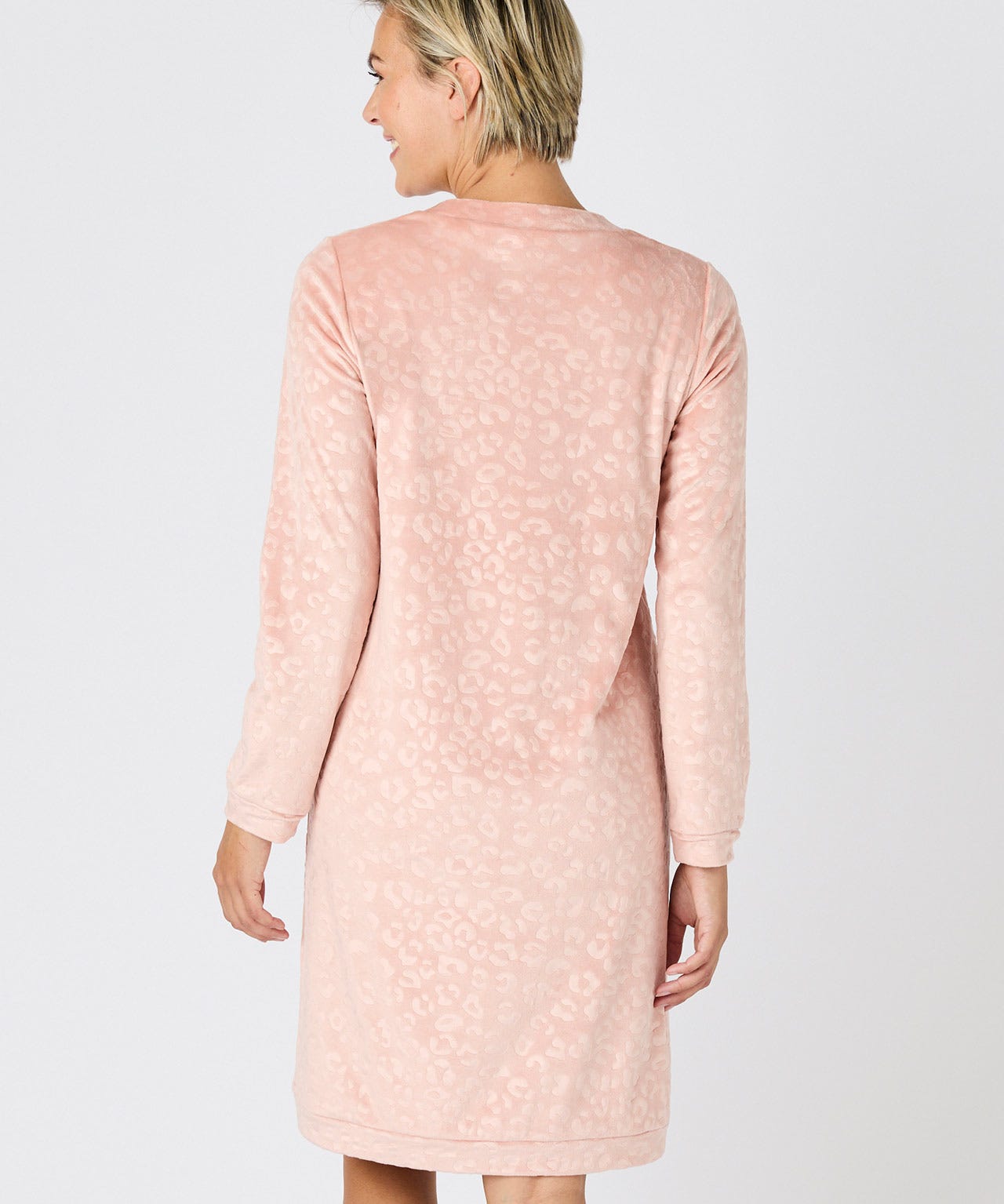 Thermolactyl Embossed Velour Animal Print Nightdress  