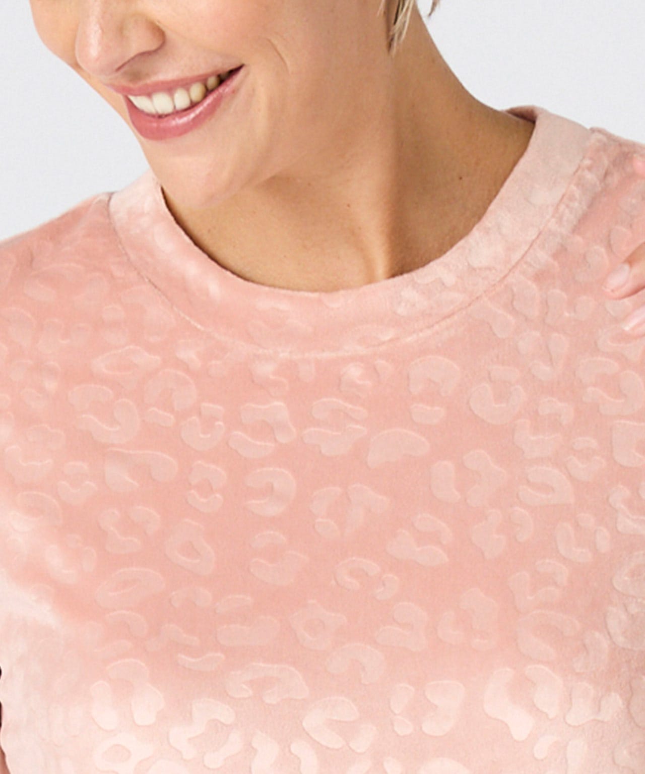 Thermolactyl Embossed Velour Animal Print Nightdress  
