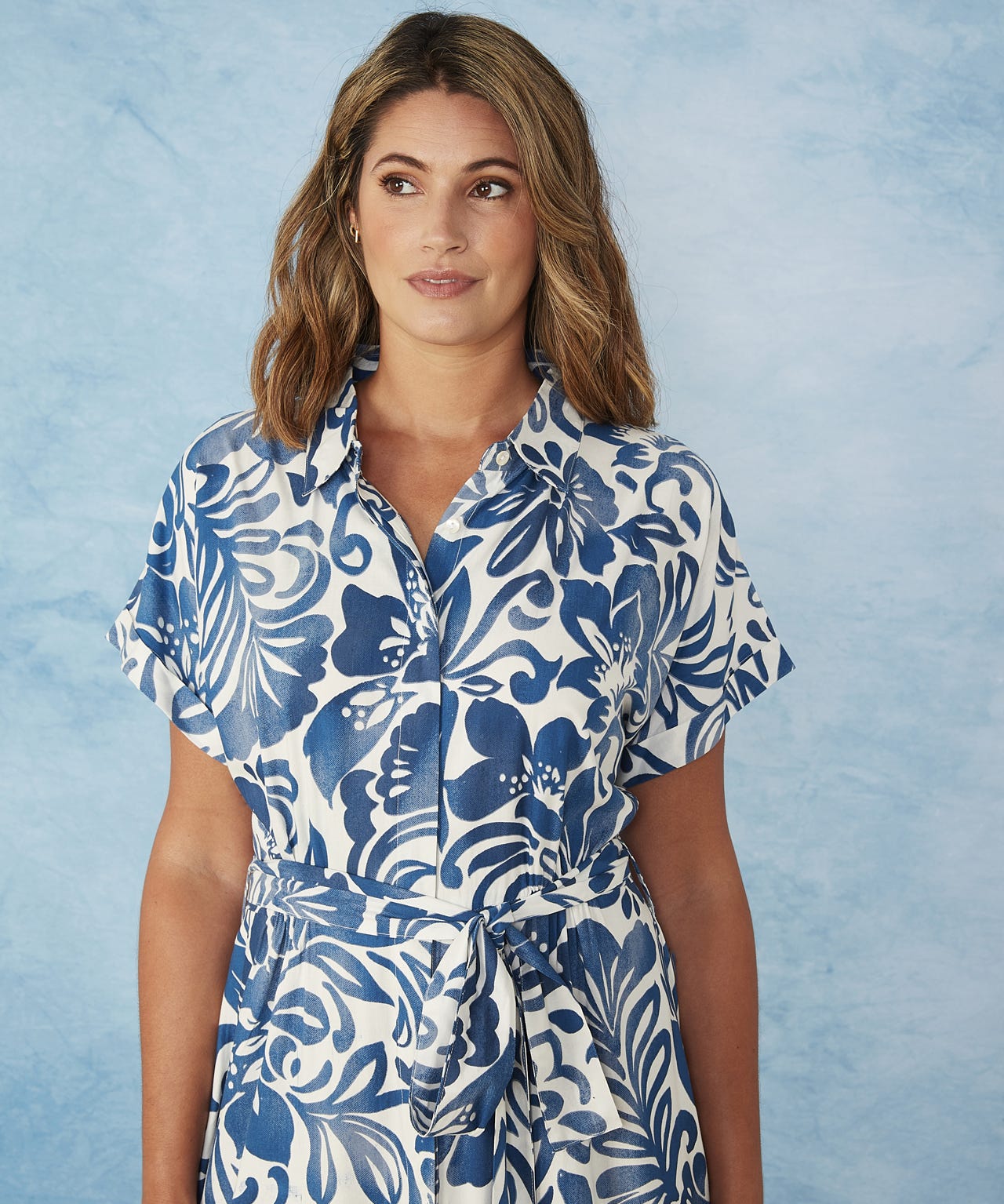 First Avenue - Relaxed Print Shirt Dress