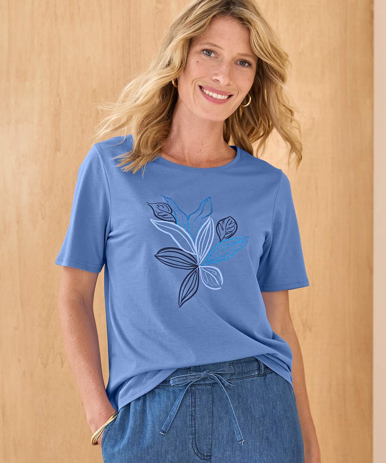 Glitter Print T-shirt 