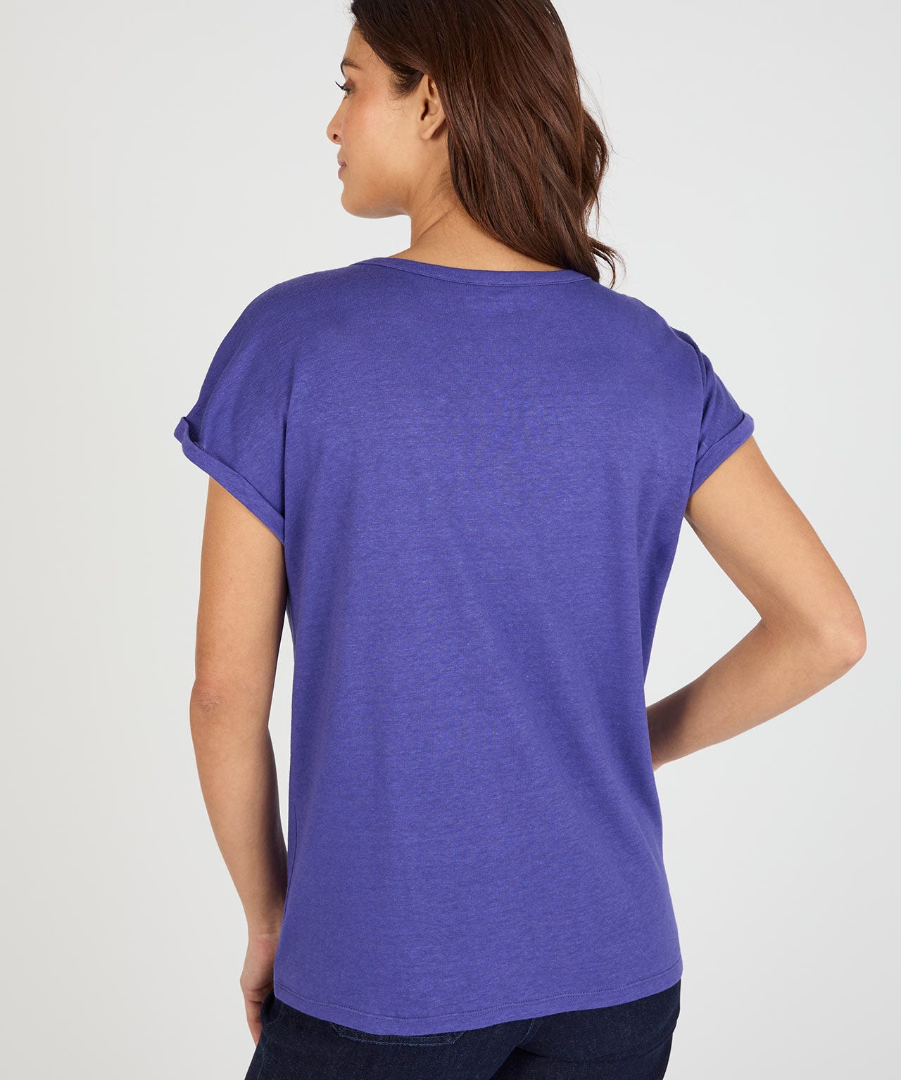 Braid Trim Linen Rich Top 