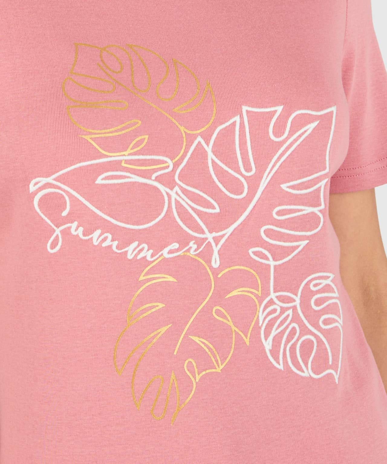 Embroidered Print T-shirt 