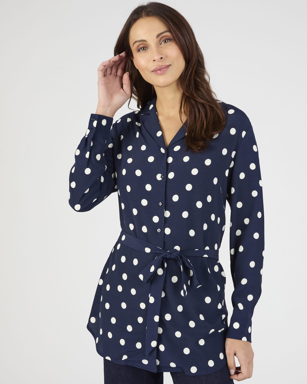Polka Dot Belted Tunic 