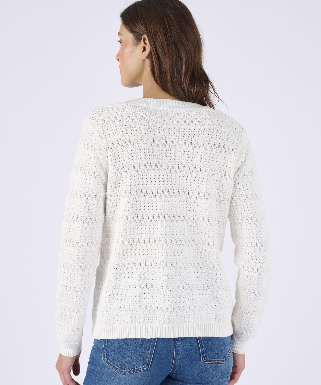 Pointelle Cotton Rich Cardigan 