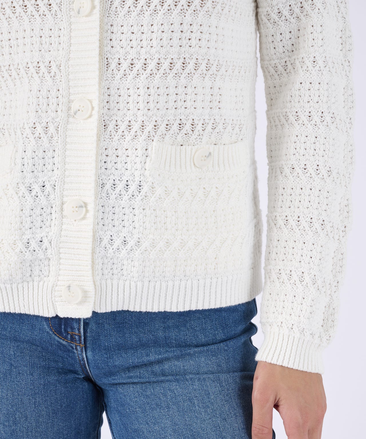 Pointelle Cotton Rich Cardigan 