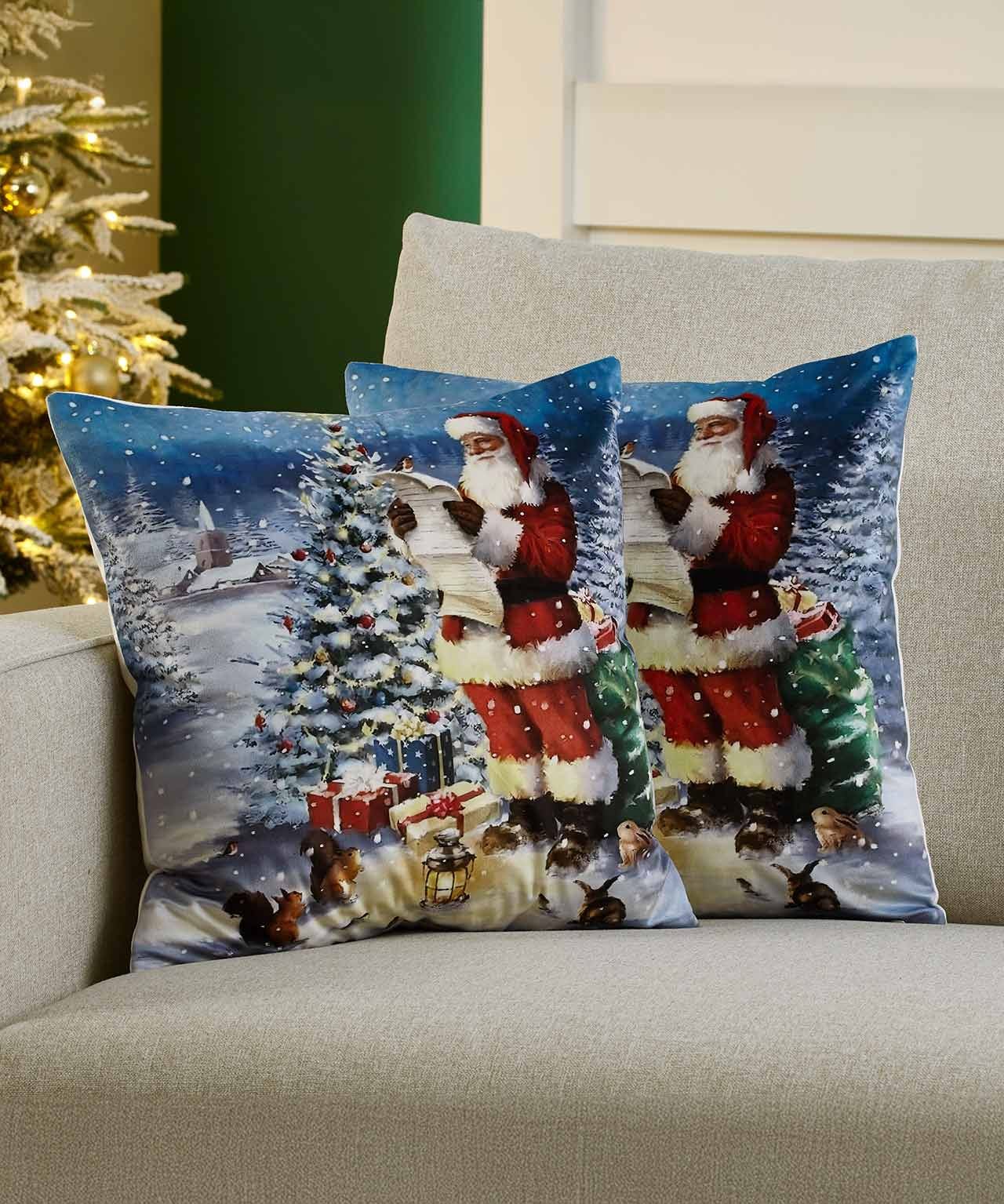 Pack of 2 Santa Cushion Covers