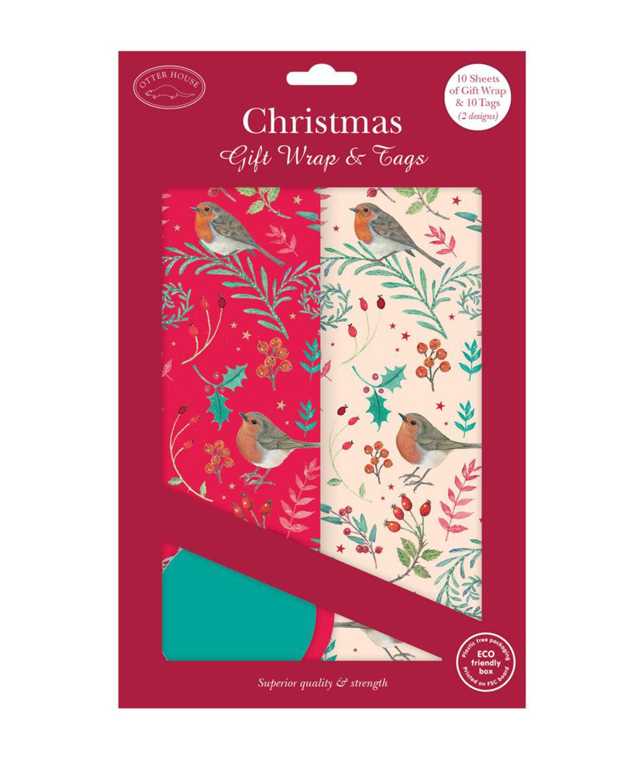 Wintery Robins Bumper Gift Wrap Set