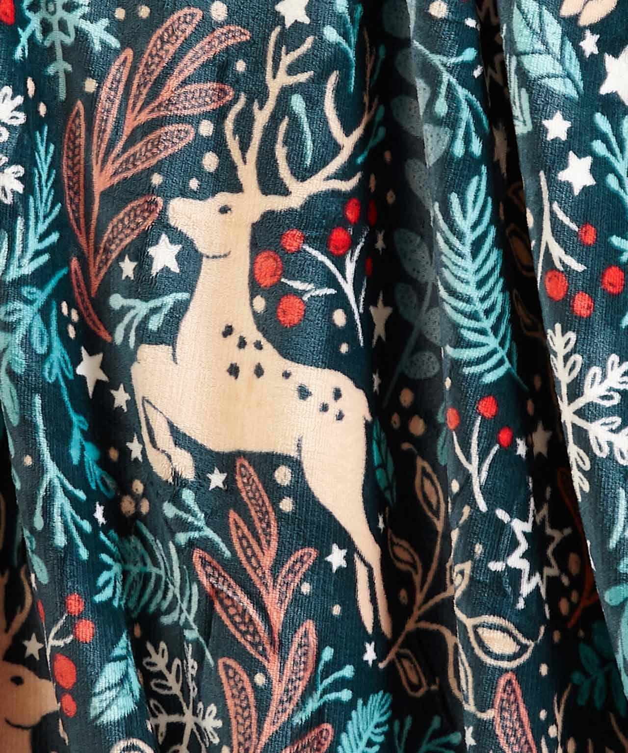 Winter Stags Sherpa Throw