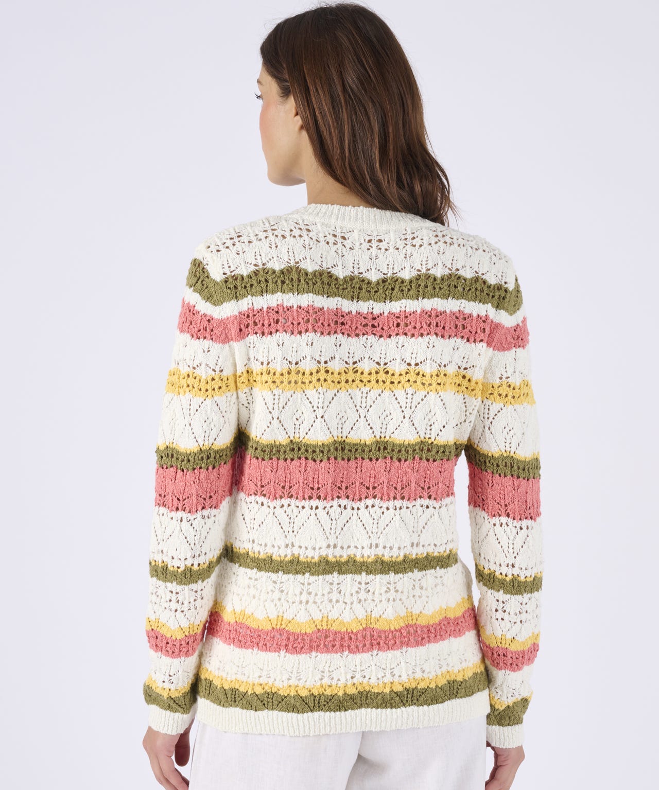 Pointelle Stripe Jumper 