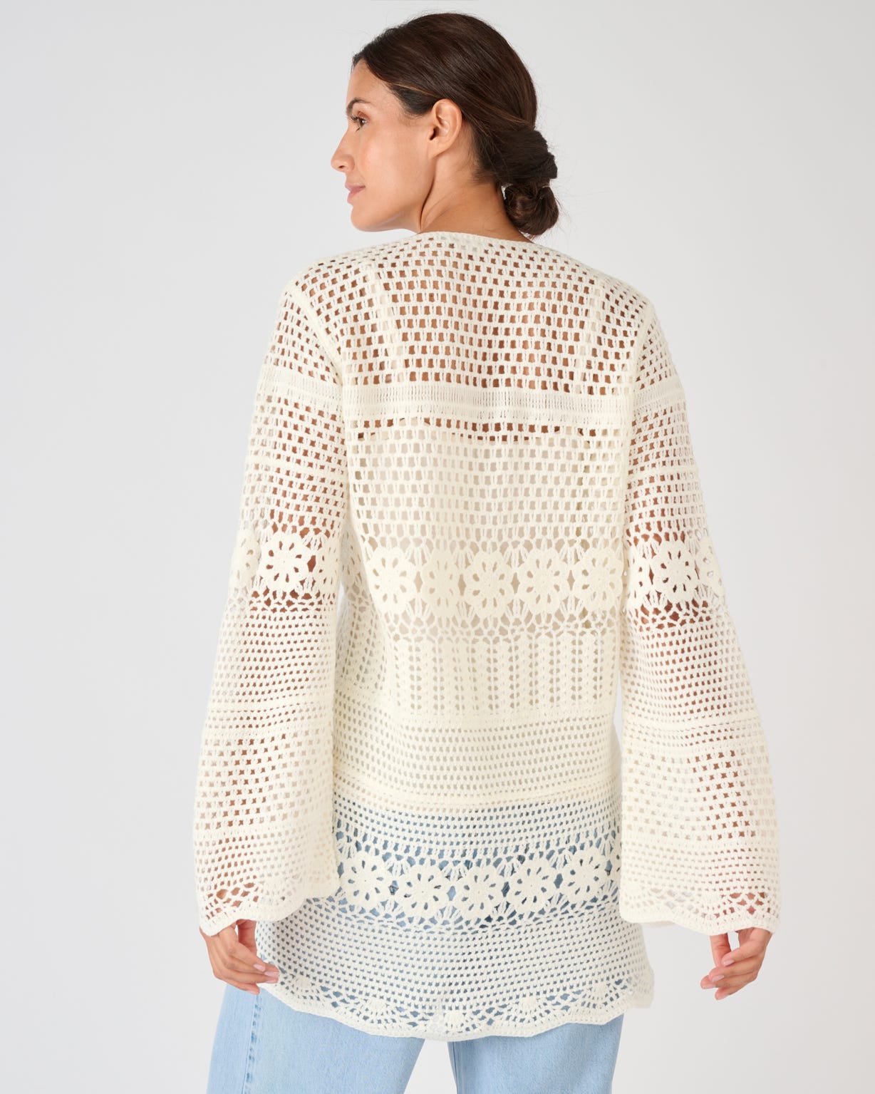 Crochet Tie Detail Cardigan 
