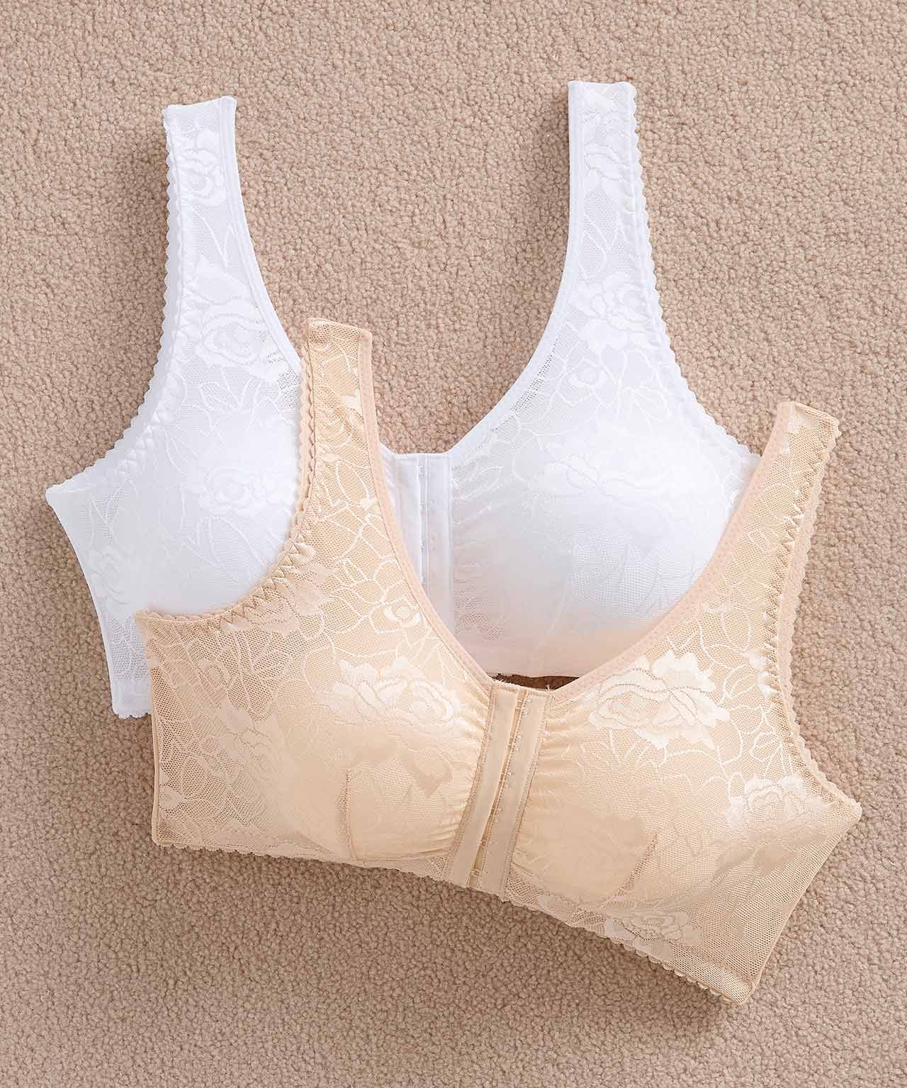 Non-wired Front-fastening Jacquard Bra 