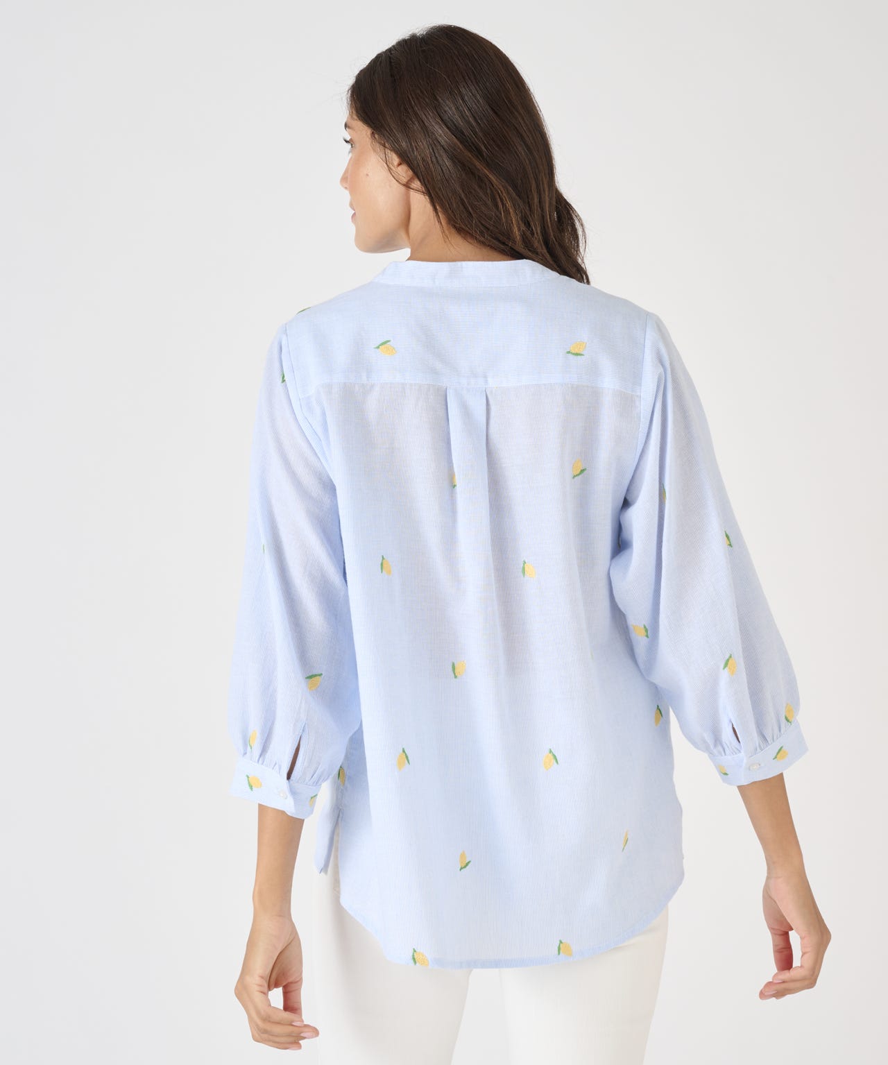 Embroidered Stripe Blouse 