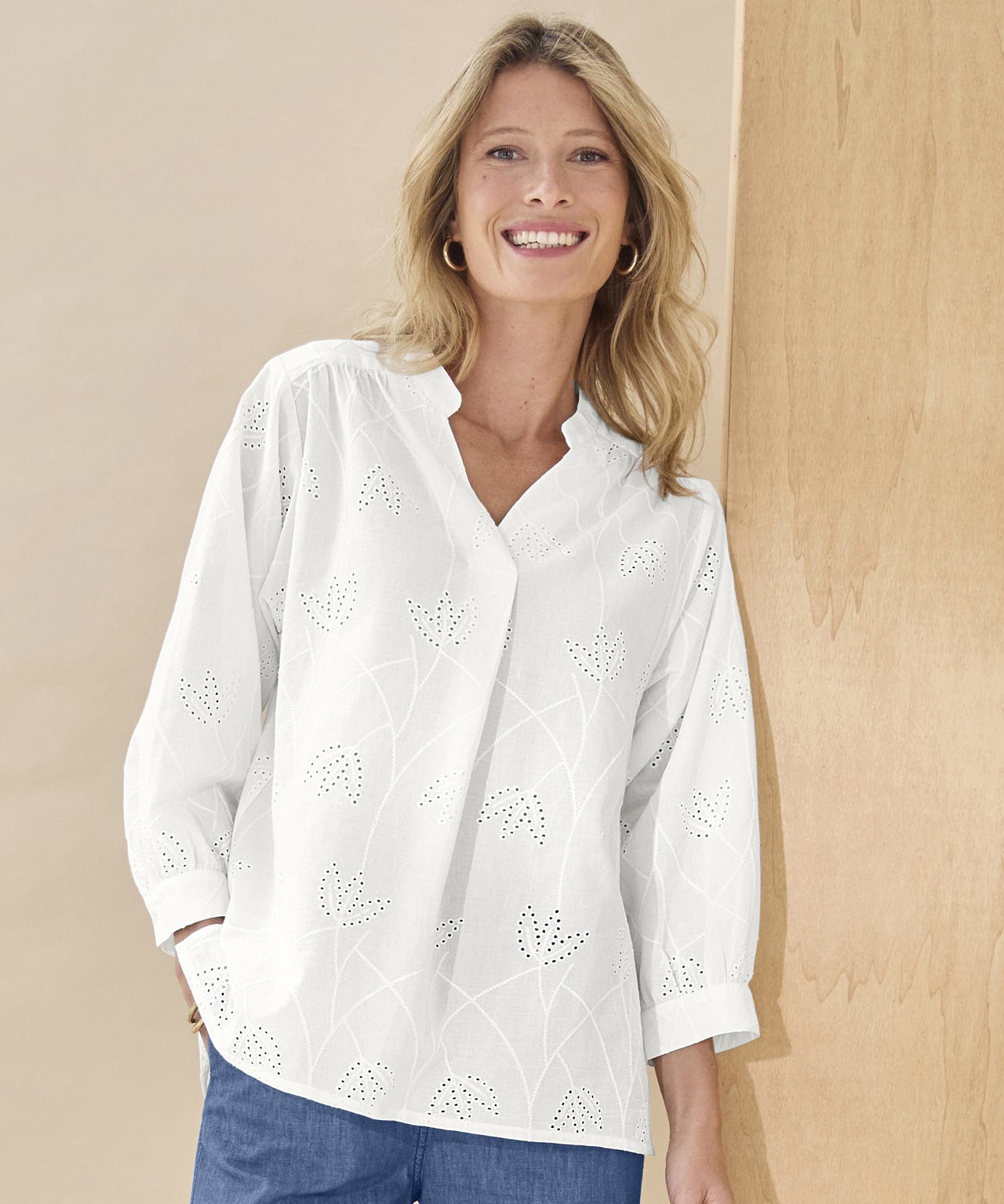 Embroidered Organic Cotton Blouse 