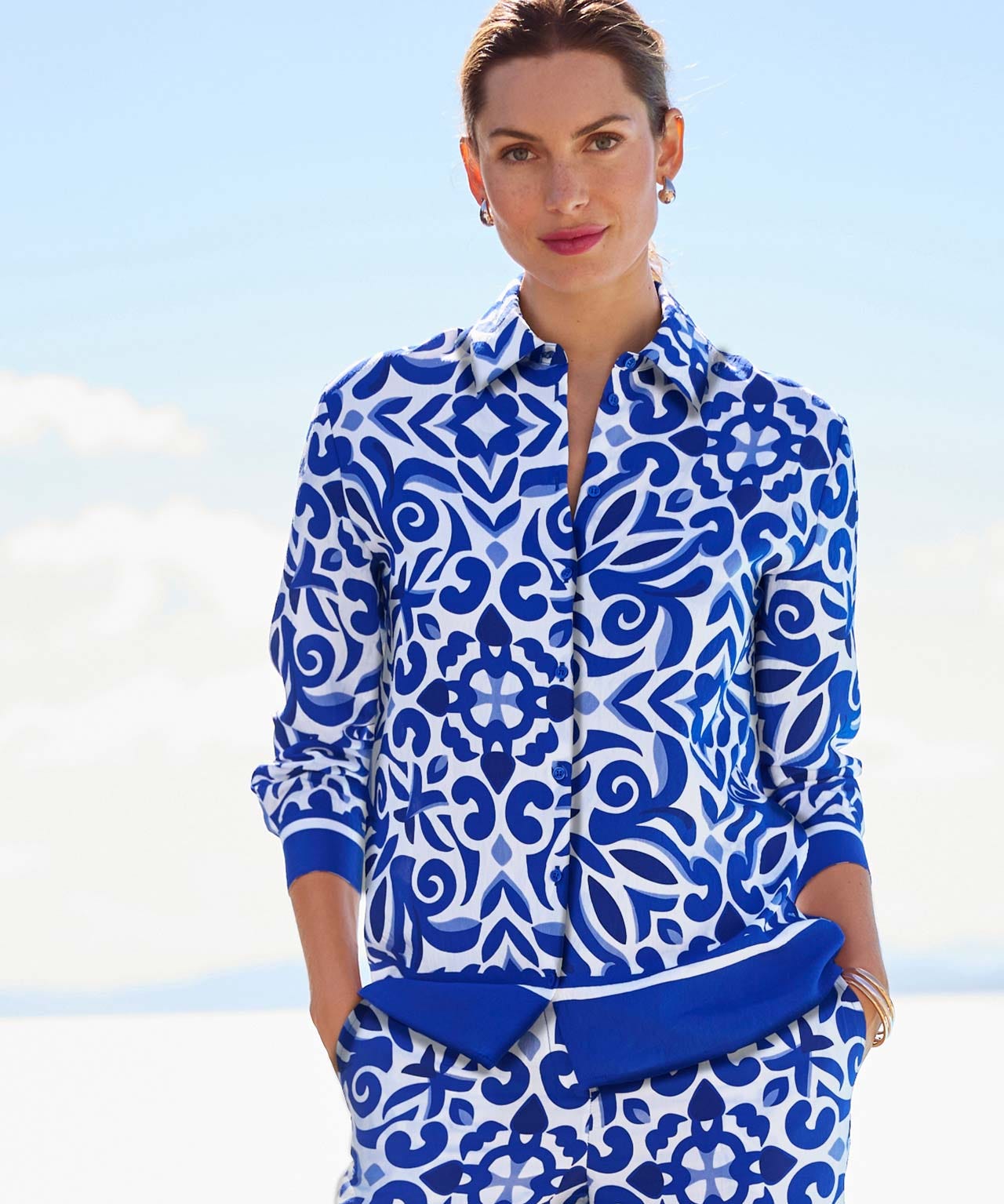 Border Print Shirt 