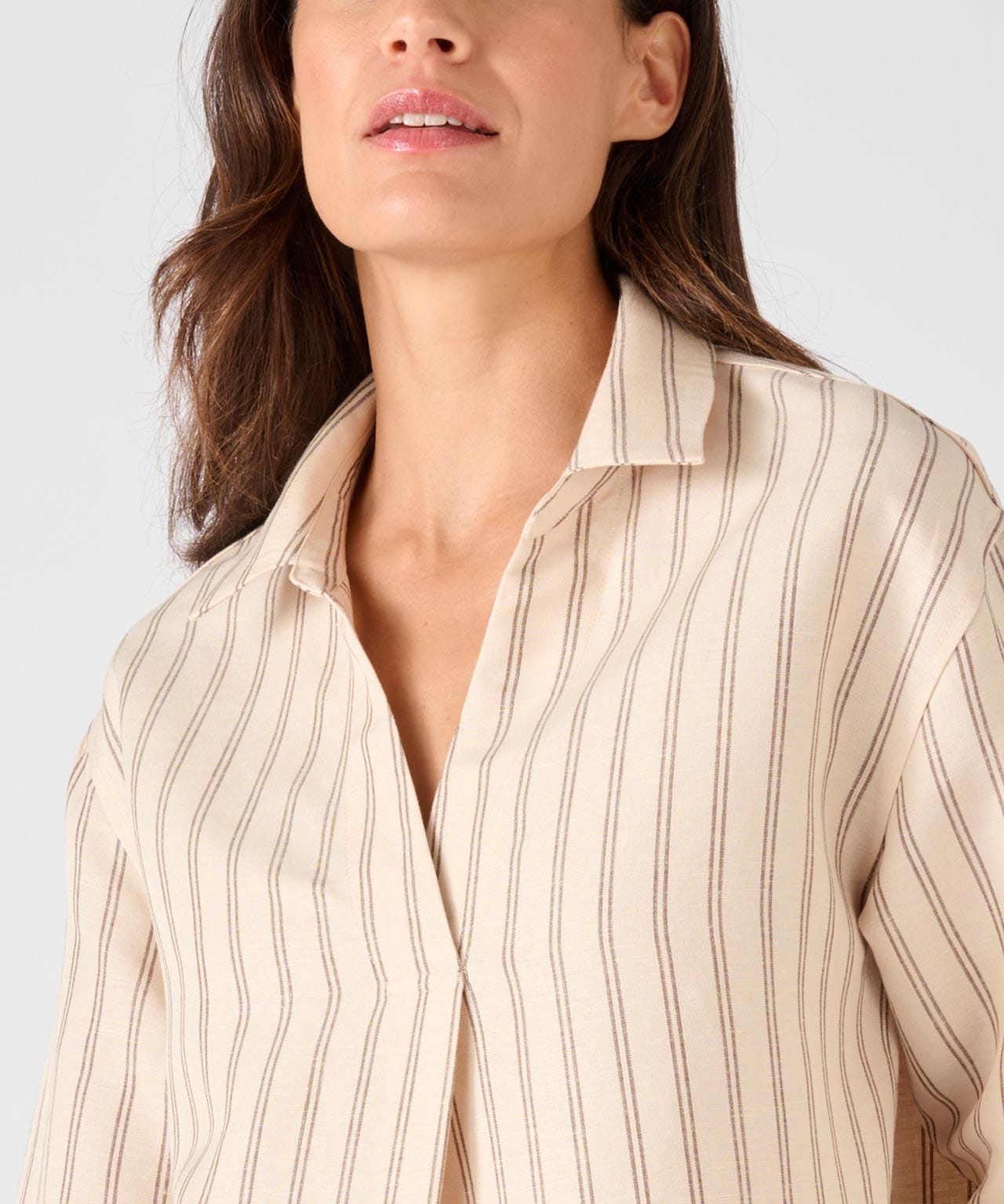 Linen Rich Stripe Shirt 