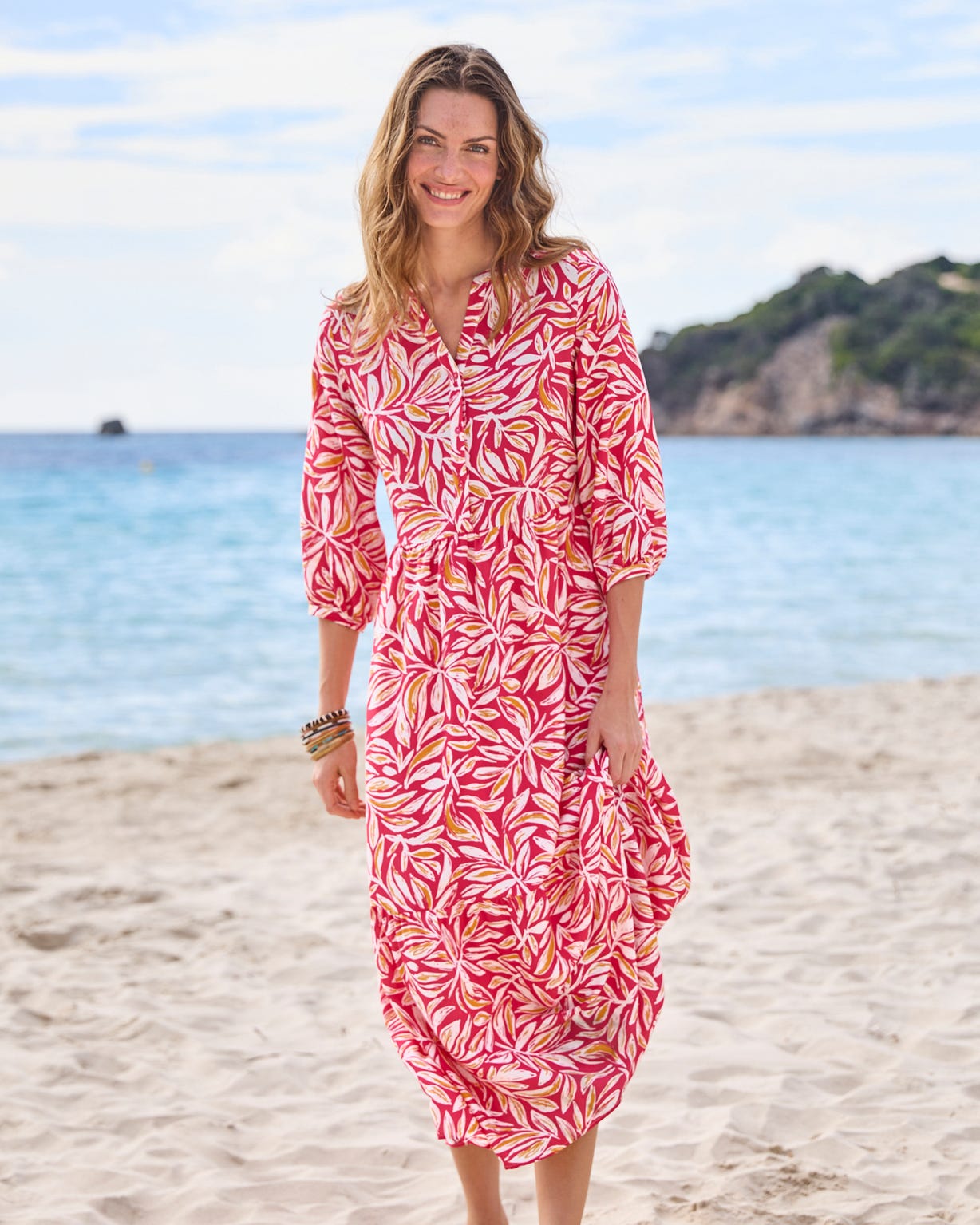 Climatyl Printed Tiered Dress 