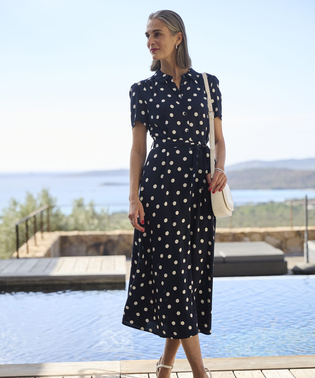 Polka Dot Button-through Dress 