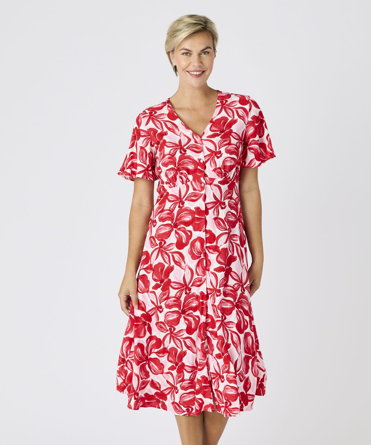 Printed Fit & Flare Dress 