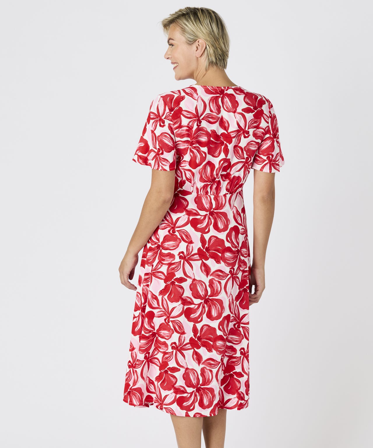 Printed Fit & Flare Dress 