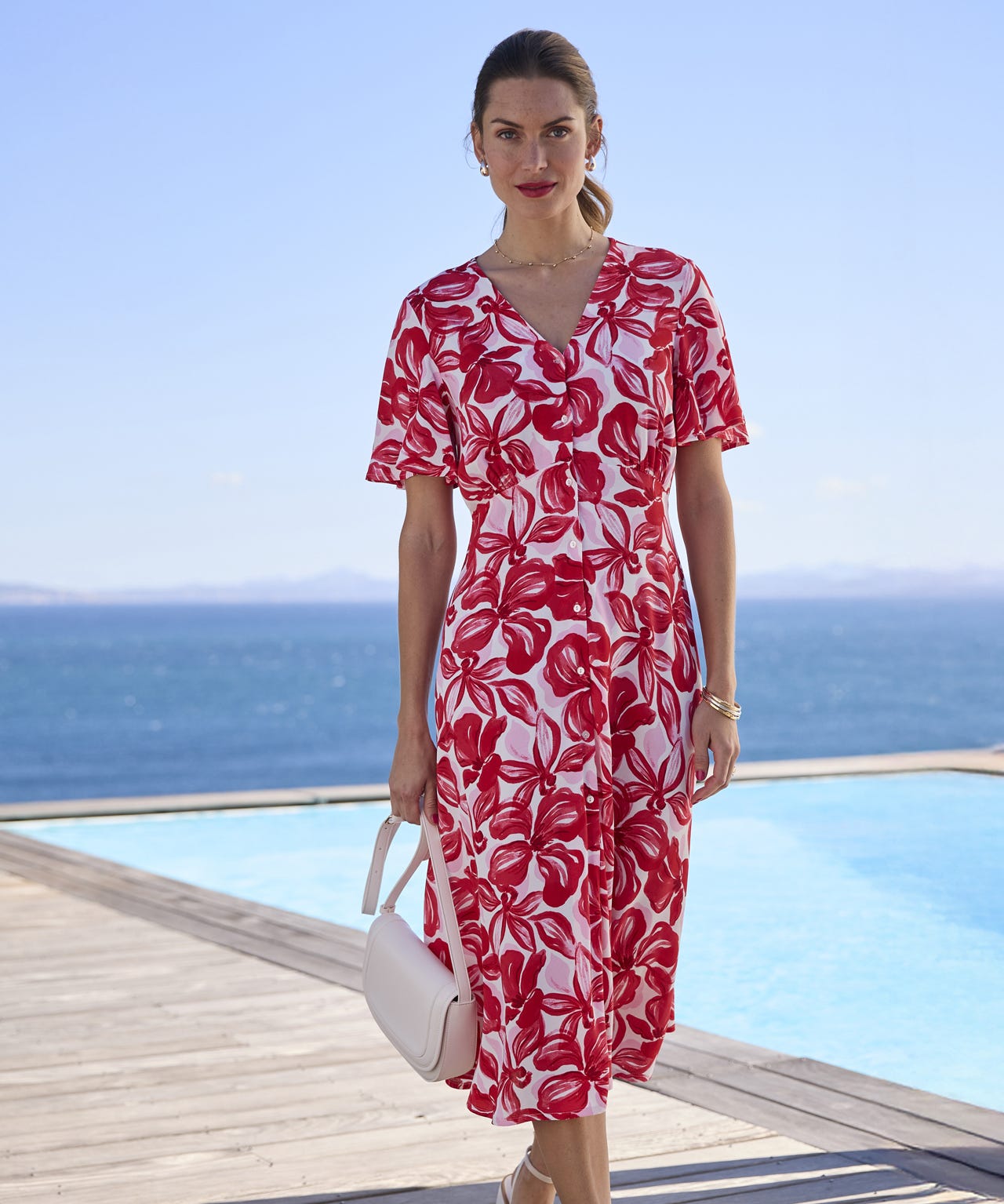 Printed Fit & Flare Dress 