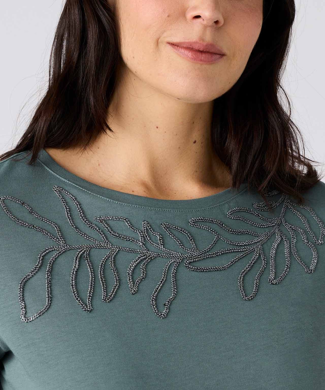 Sequin Embroidered T-shirt 