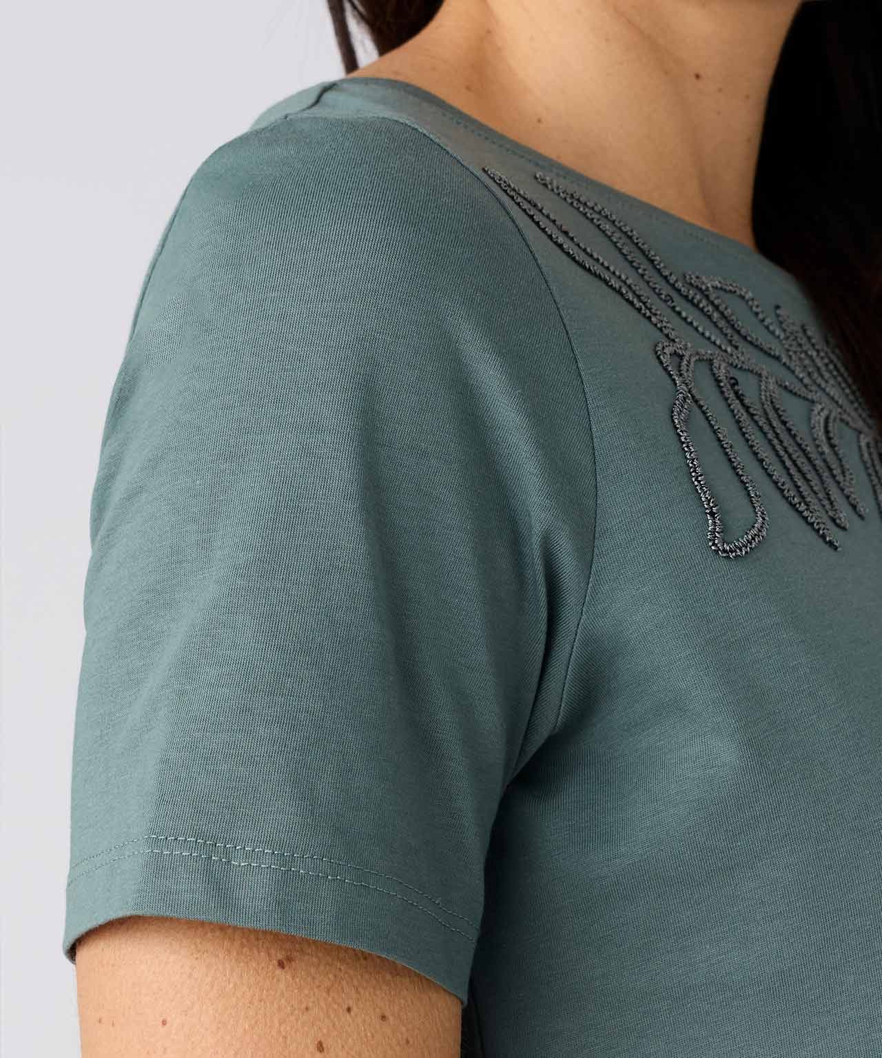 Sequin Embroidered T-shirt 