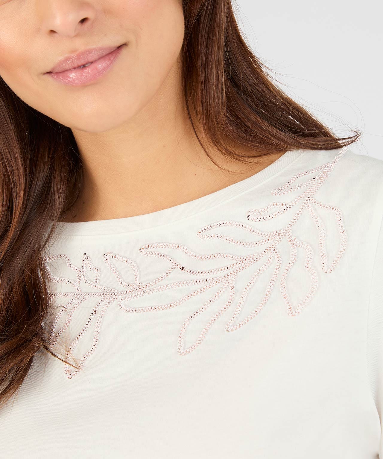 Sequin Embroidered T-shirt 