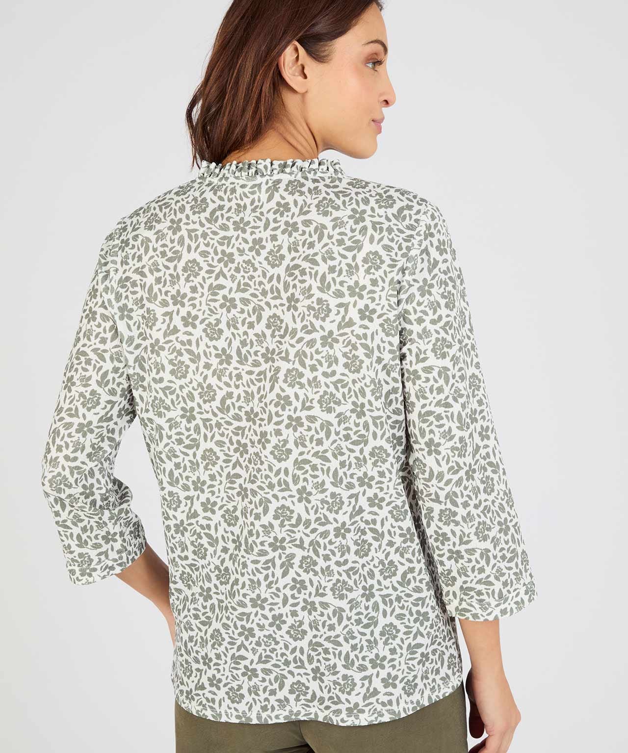Crinkle Print Top