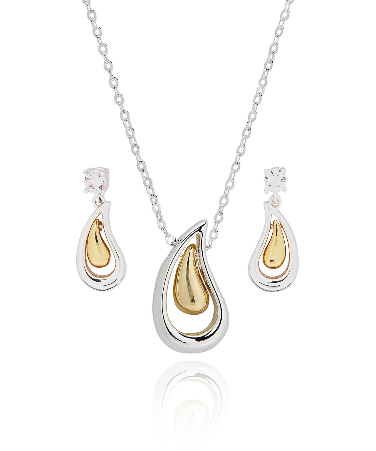 Droplet Earrings & Necklace Set