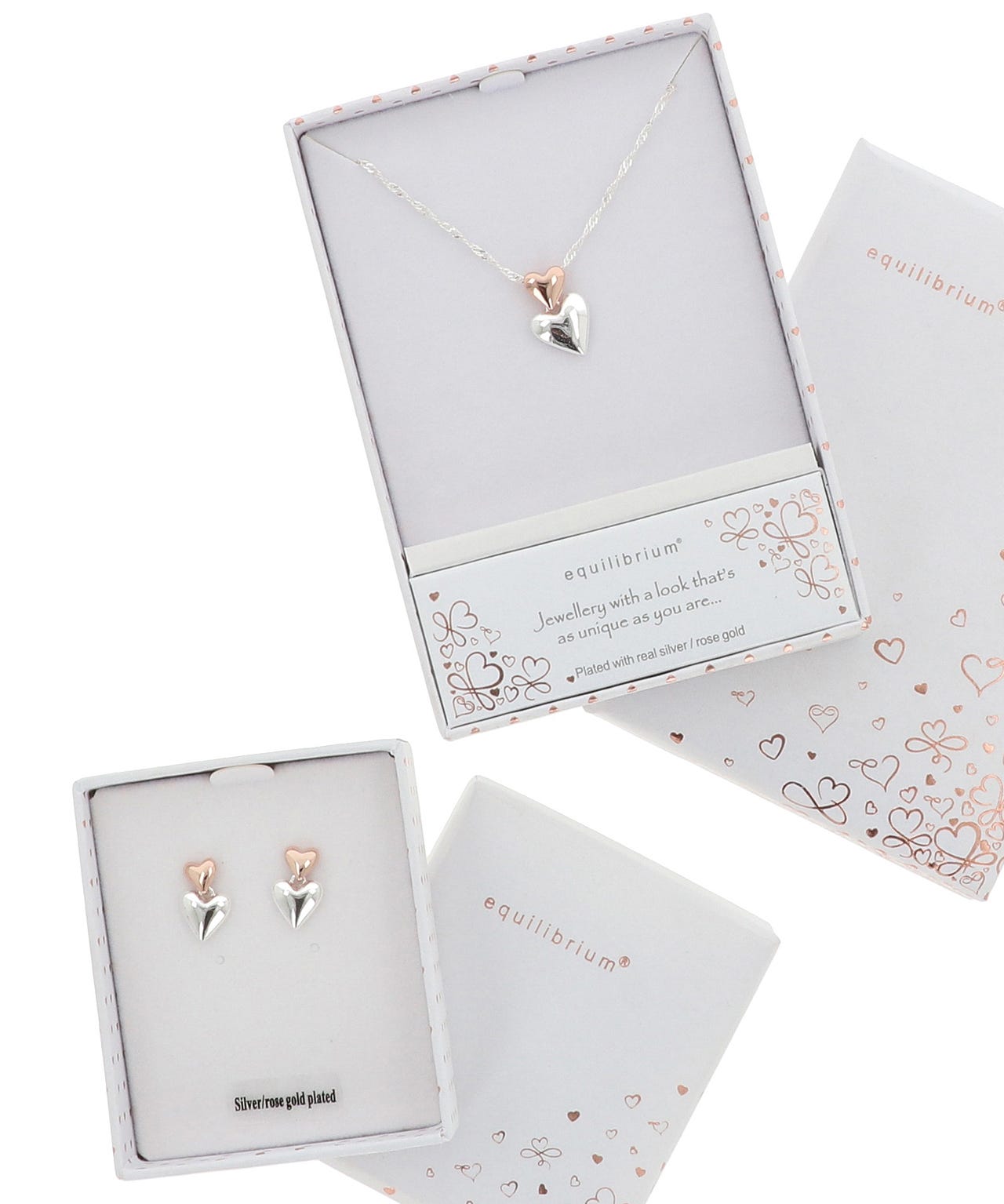 Heart Earrings & Necklace Set