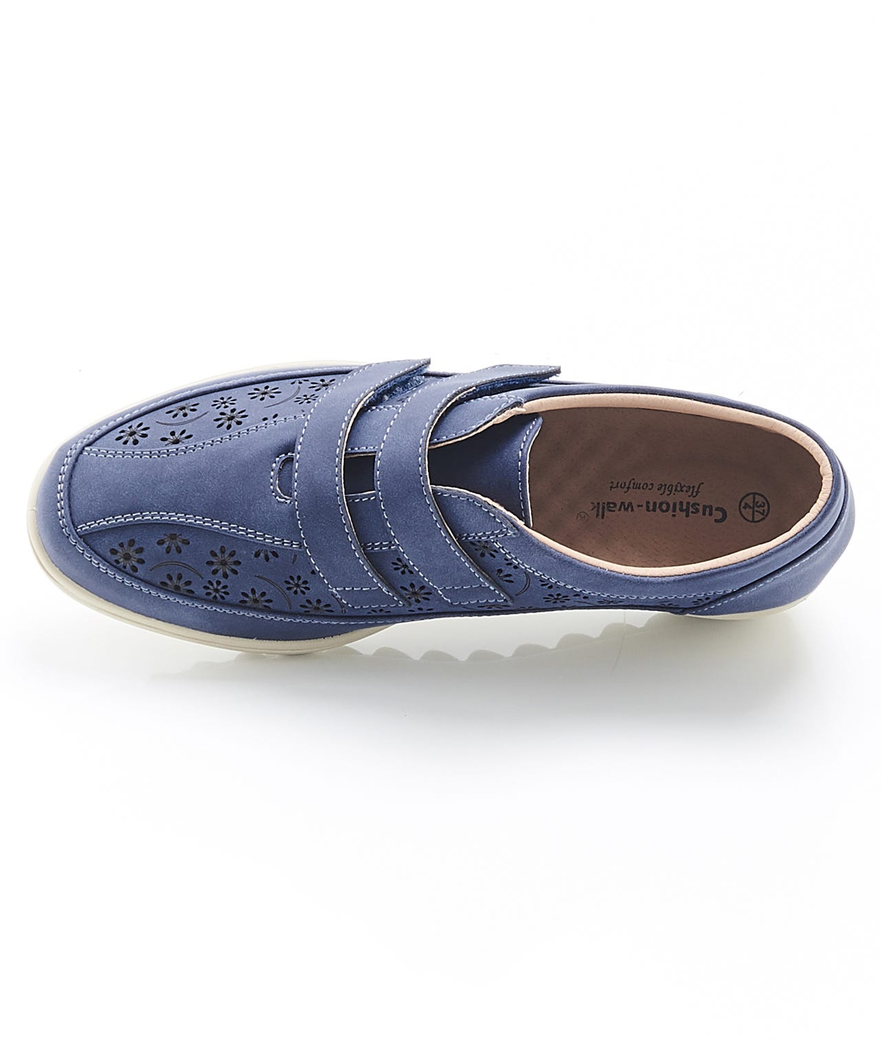 Cushion-walk Touch Fasten Wedge Shoe 