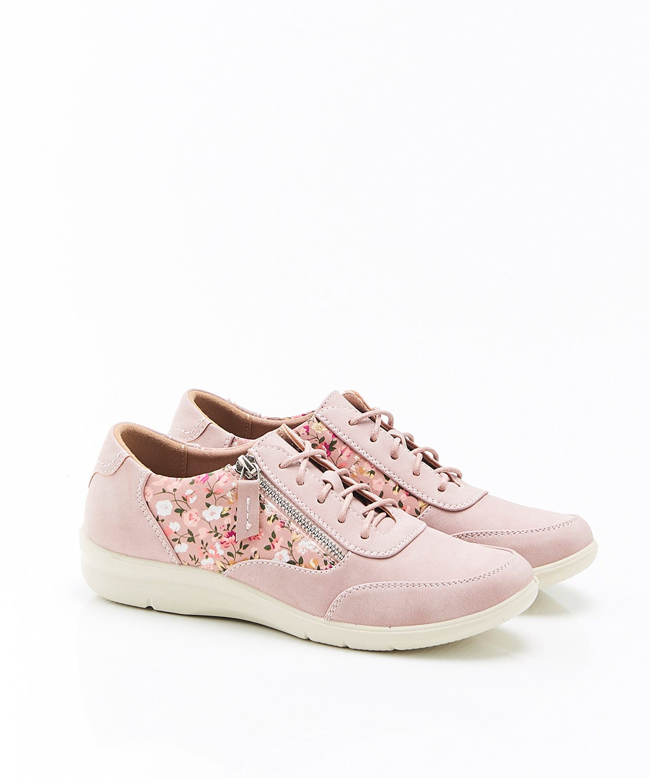 Cushion-walk Floral Print Derby 