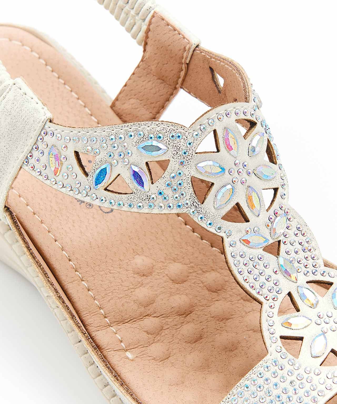 Cushion-walk Iridescent Detail Sandal 