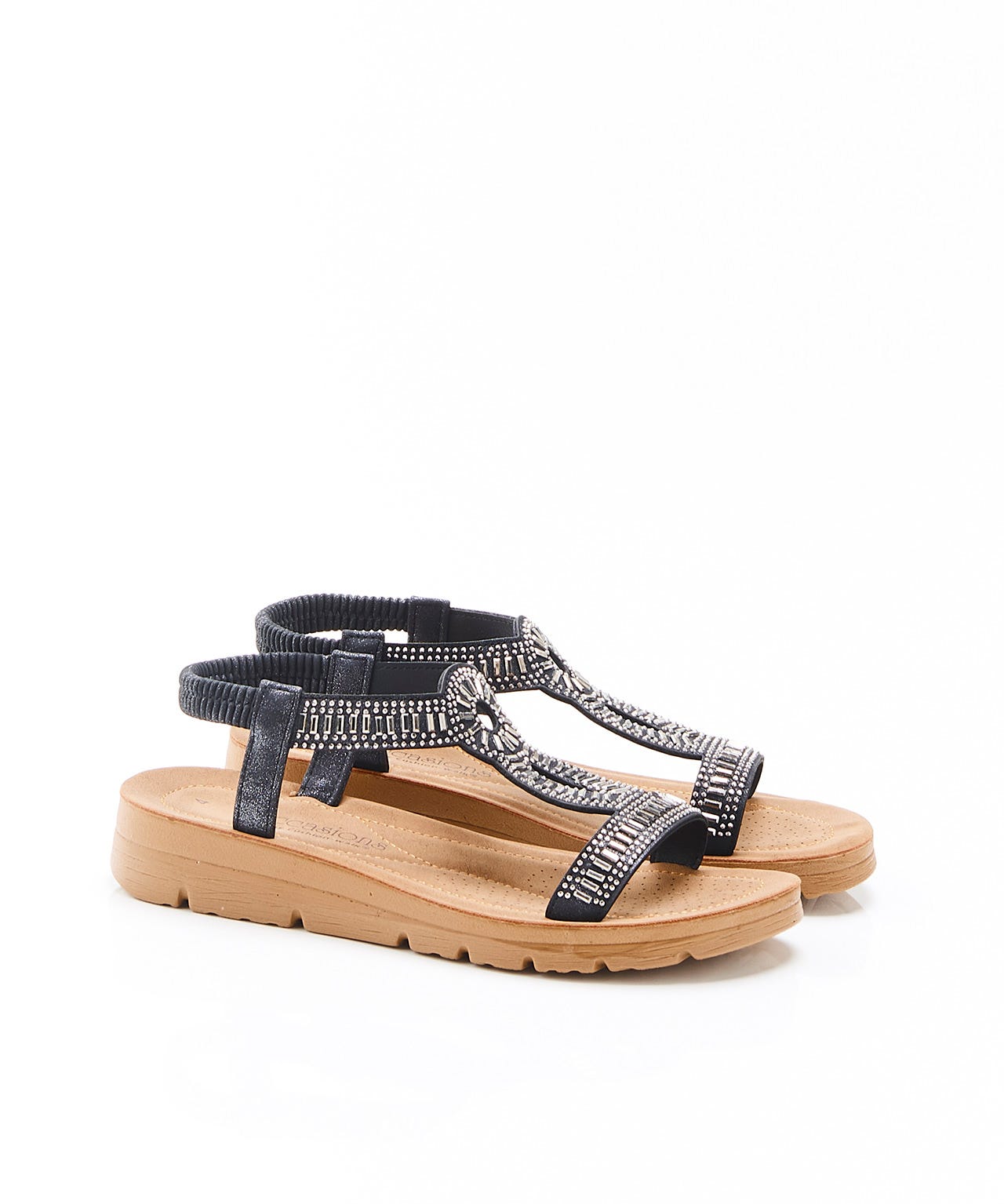 Cushion-walk Beaded Sandal 