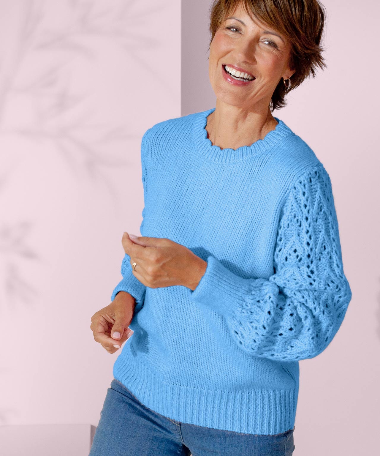 Fluffy Pointelle Jumper 