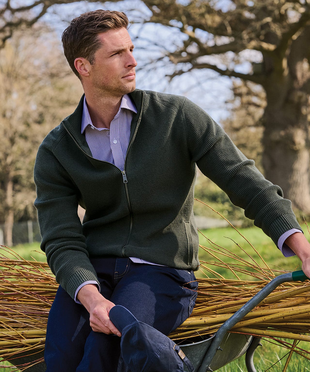 Brook Taverner Moss Stitch Crew 