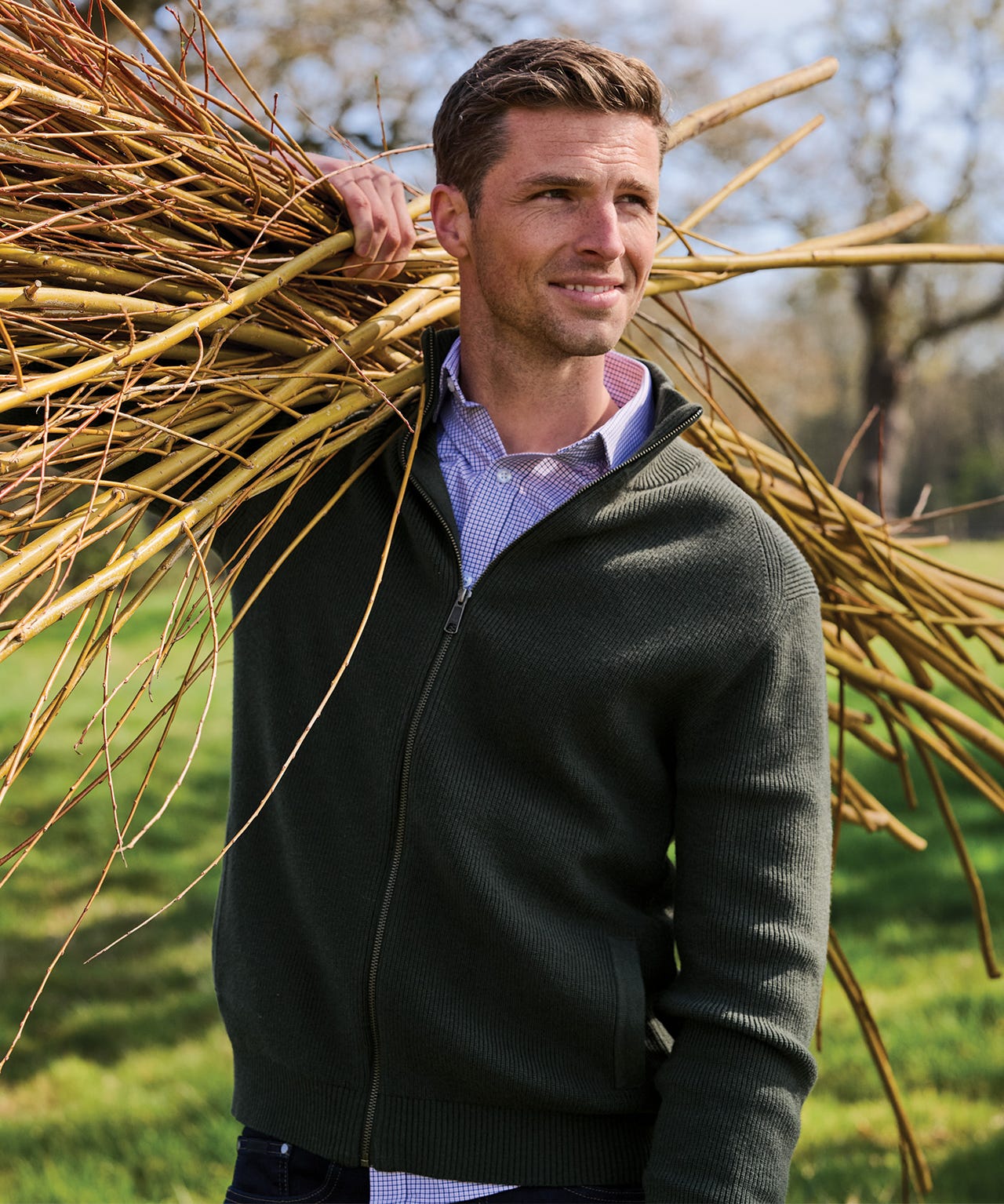 Brook Taverner Moss Stitch Crew 
